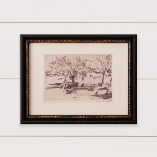 Framed Homestead Sketch Print