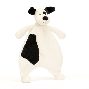 Bashful Black & Cream Puppy Comforter, Jellycat