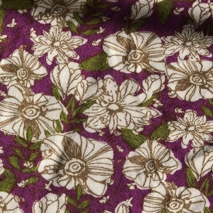 Bamboo Kerchief Bib Purple Floral, Milkbarn