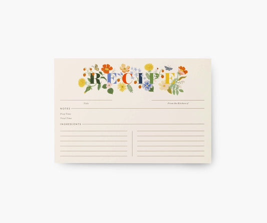 Rifle Paper Co. Mayfair Recipe Cards Pack of 12
