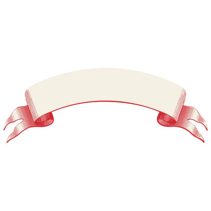 Classic Red Banner Table Accent