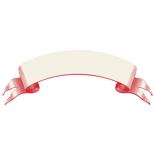 Classic Red Banner Table Accent