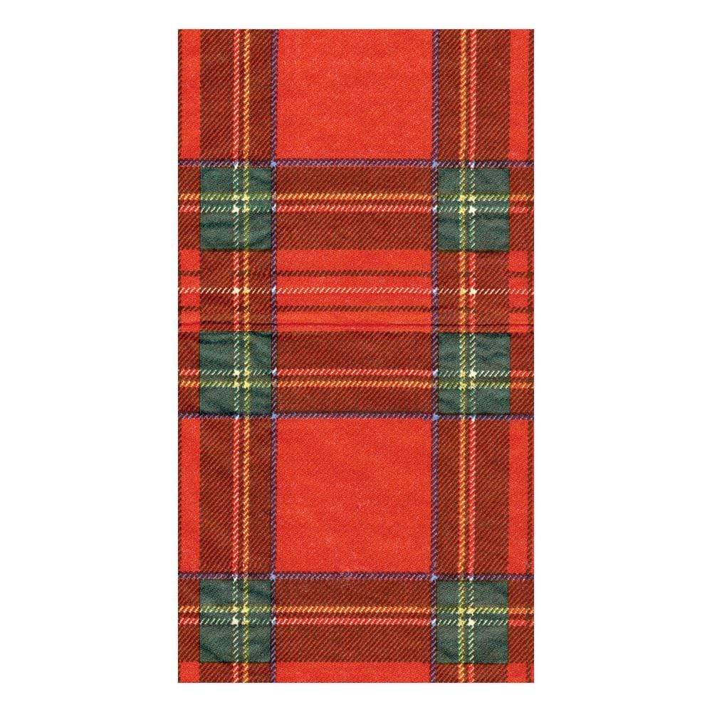 Royal Plaid Paper Guest Towel Napkins