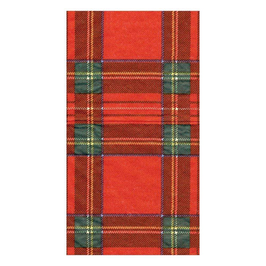 Royal Plaid Paper Guest Towel Napkins
