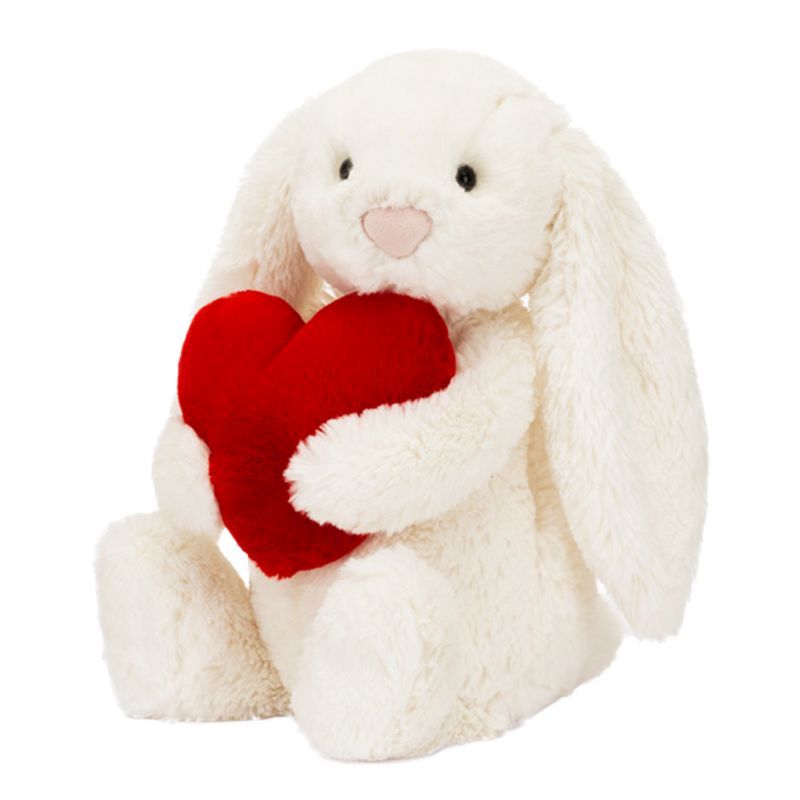 Original Red Love Heart Bashful Bunny, Jellycat