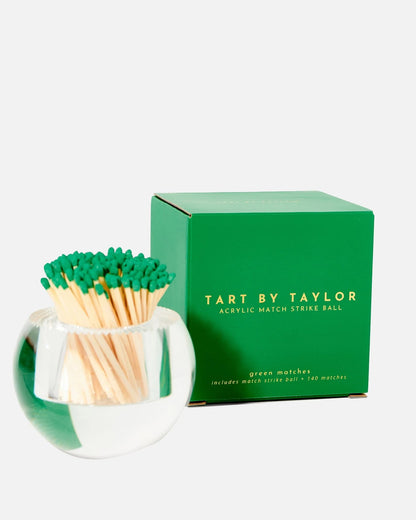 Round Match Striker with Metallic Green Matches