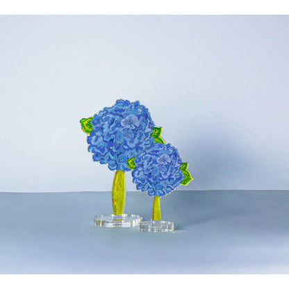 Royal Blue Hydrangea Small Acrylic Flower