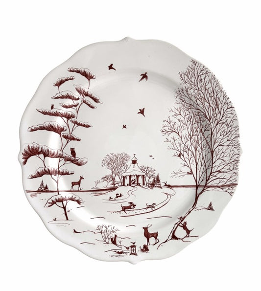 Juliska Country Estate Winter Frolic Ruby Charger/Platter