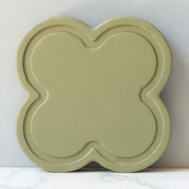 Quatrefoil Pine Trivet Sage