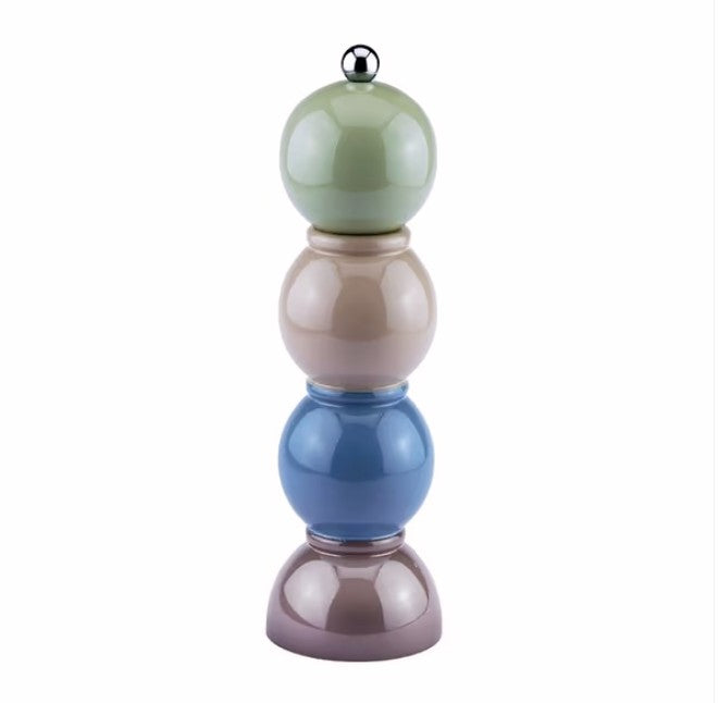 Sage Multicolored Bobbin Salt or Pepper Mill