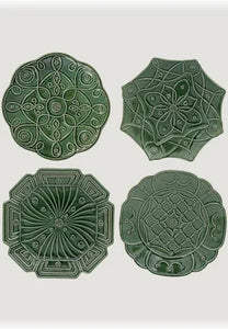 Jardins Du Monde Basil Assorted Set of 4 Dessert/Salad Plates, Juliska