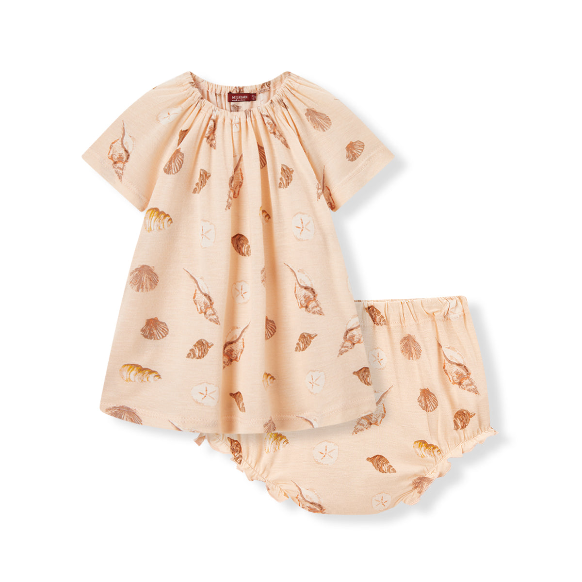 Seashells Dress & Bloomer Set, 6-12M - Milkbarn