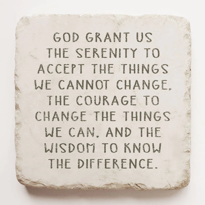 Serenity Prayer Scripture Stone, Twelve Stone Art