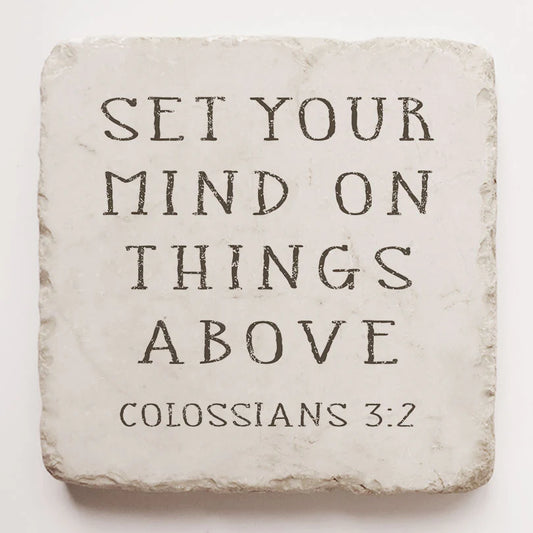 Colossians 3:2 Scripture Stone, Twelve Stone Art