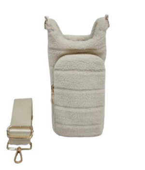 Ivory Sherpa HydroBag with Vegan Leather Strap