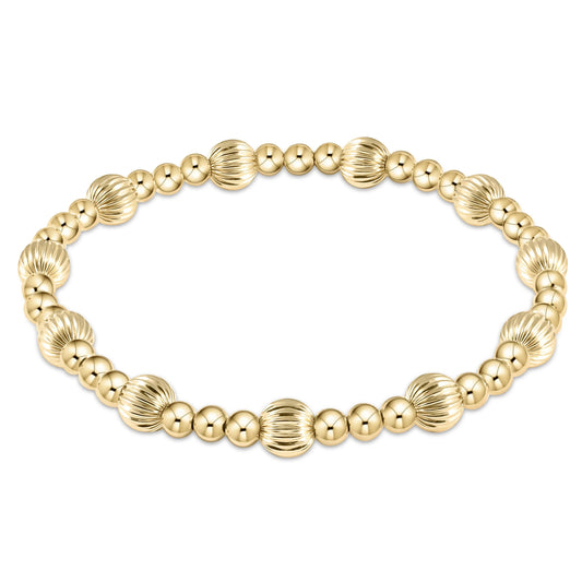 enewton EXTENDS Dignity Gold Sincerity Pattern 6mm Bead Bracelet
