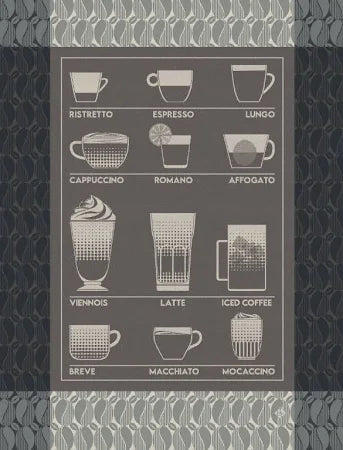 Le Jacquard Jardin Barista Black Tea Towel