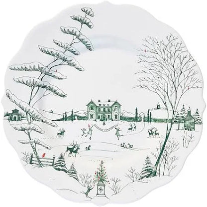 Juliska Country Estate Winter Frolic Evergreen Dinner Plate