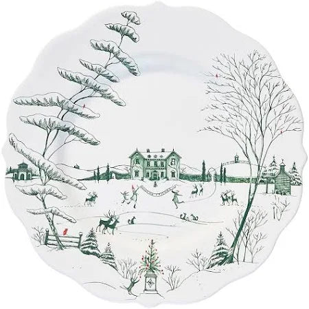 Juliska Country Estate Winter Frolic Evergreen Dinner Plate