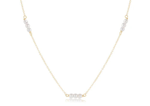 enewton 17" Choker Joy Simplicity Chain Gold - 3mm Pearl