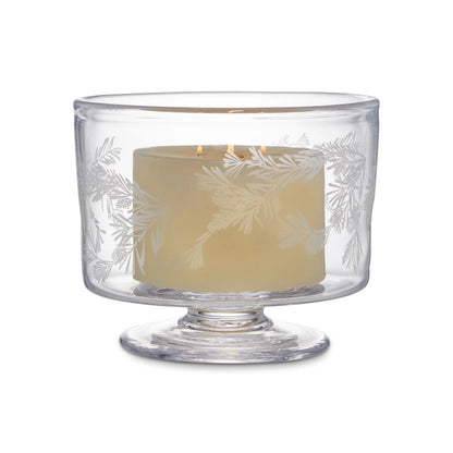 Simon Pearce Engraved Pine Nantucket Hurricane in Gift Box