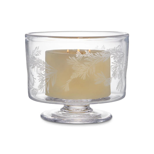 Simon Pearce Engraved Pine Nantucket Hurricane in Gift Box