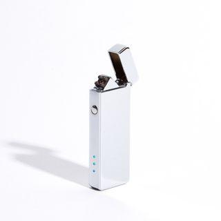 Silver Pocket Double Arc Lighter (Metallic)