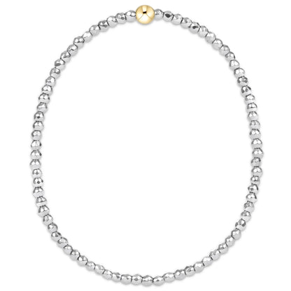 enewton EXTENDS Silver Faceted Hematite 2mm Bead Bracelet