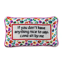 Load image into Gallery viewer, Needlepoint Pillow, &quot;Come Sit By Me&quot;