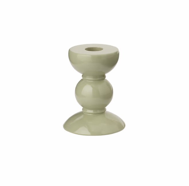 SMALL (10cm) Sage Bobbin Candlestick