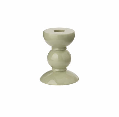 SMALL (10cm) Sage Bobbin Candlestick