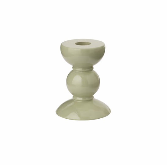 SMALL (10cm) Sage Bobbin Candlestick