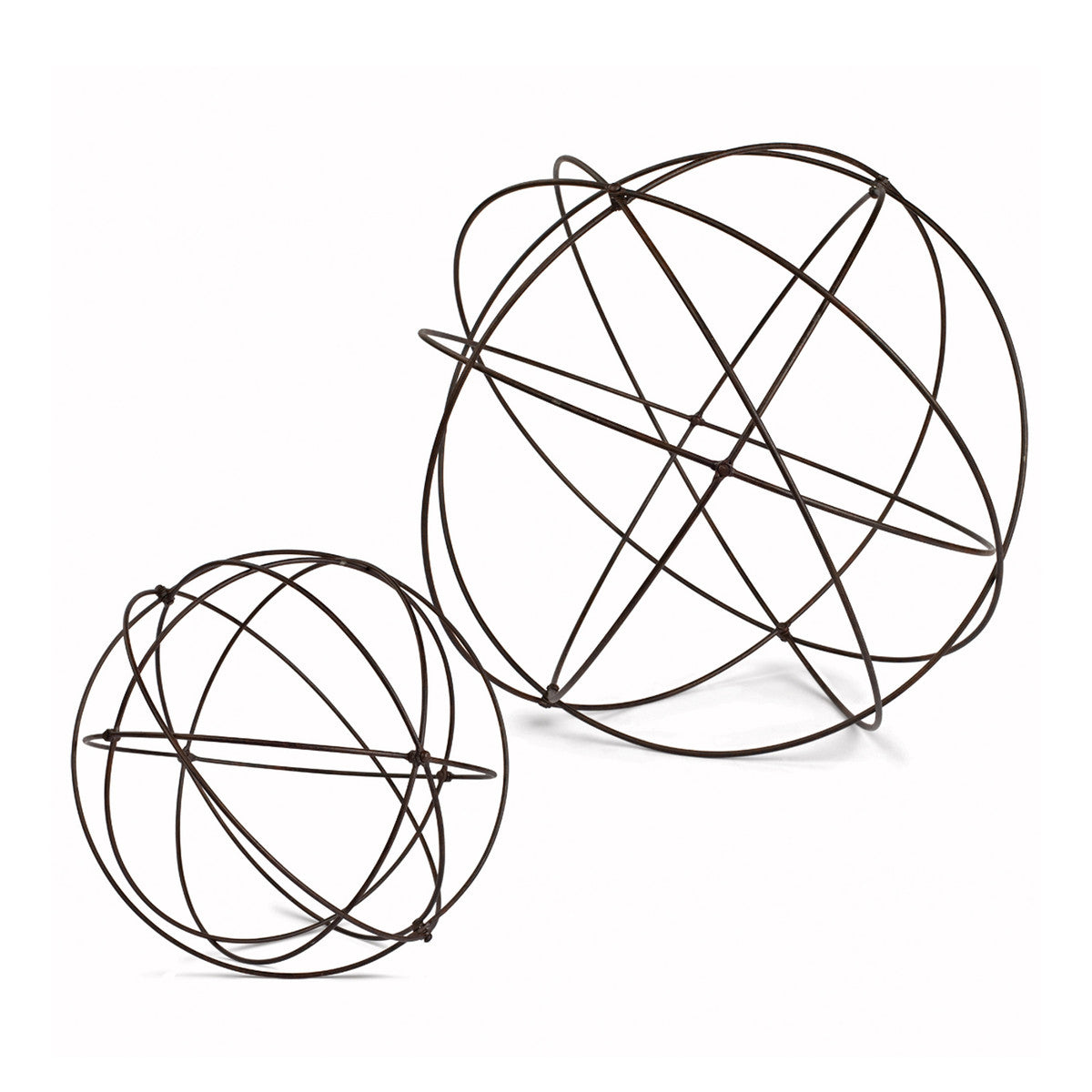 Wire Garden Spheres, Set of 2