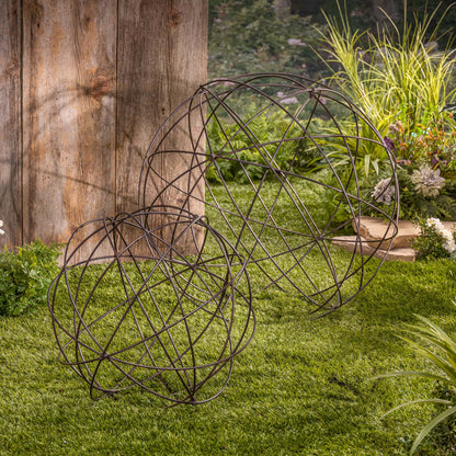 Wire Garden Spheres, Set of 2