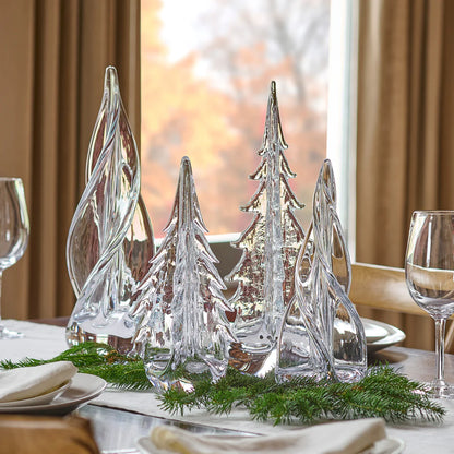 Simon Pearce Spiral Four-Sided Evergreen Tree, Gift Boxed