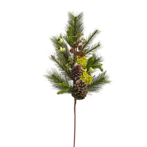 28" MIXED PINE AND PINECONE SPRAY