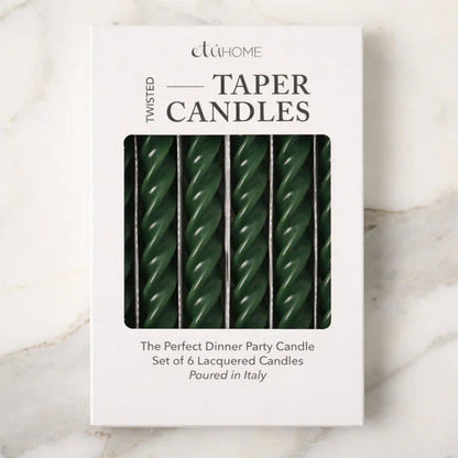 Lacquered Twisted Tapers, Set of 6
