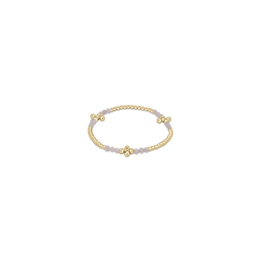 enewton Signature Cross Gold Bliss 2.5mm Bead Bracelet Gold - Moonstone