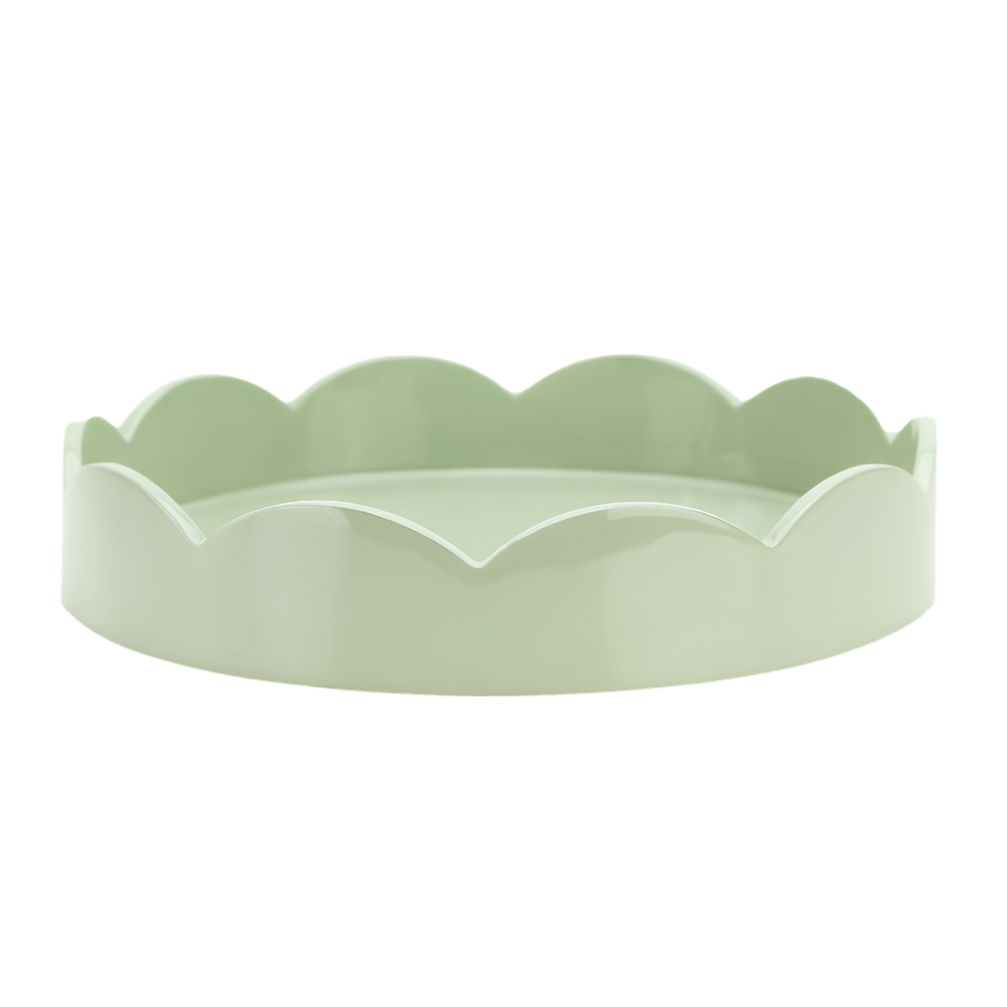 Sage Green Small Round Scallop Tray