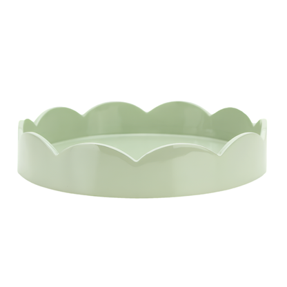 Sage Green Small Round Scallop Tray