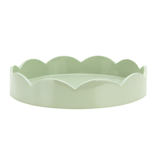Sage Green Small Round Scallop Tray