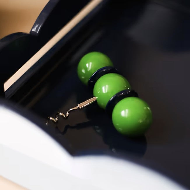 Leaf Green & Navy Bobbin Corkscrew