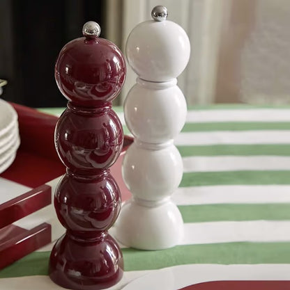 White Bobbin Salt or Pepper Mill