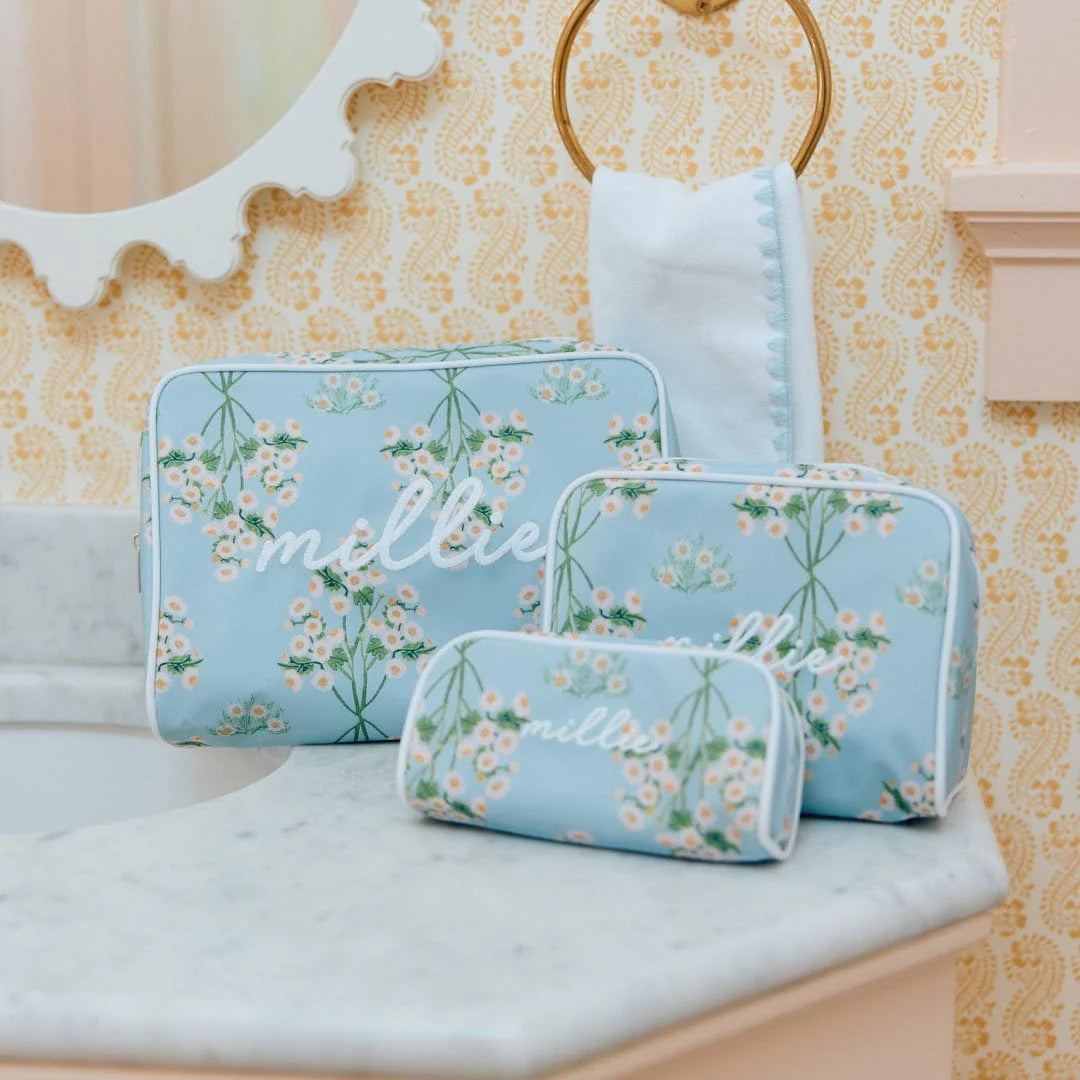 Patterned Toiletry Bag in Lulie Wallace's Suzanna