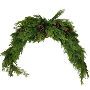 Mixed Christmas Cypress Swag Garland, 82"