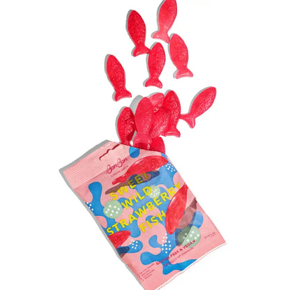 Sweet Wild Strawberry Fish Swedish Candy