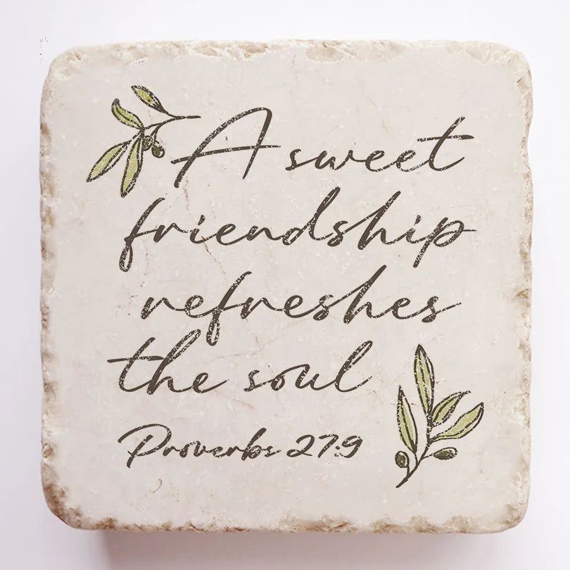Proverbs 27:9 Scripture Stone, Twelve Stone Art