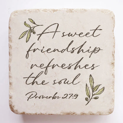 Proverbs 27:9 Scripture Stone, Twelve Stone Art