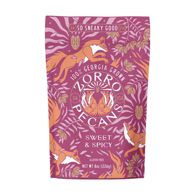 Sweet & Spicy Pecans - Zorro's 8oz Bag