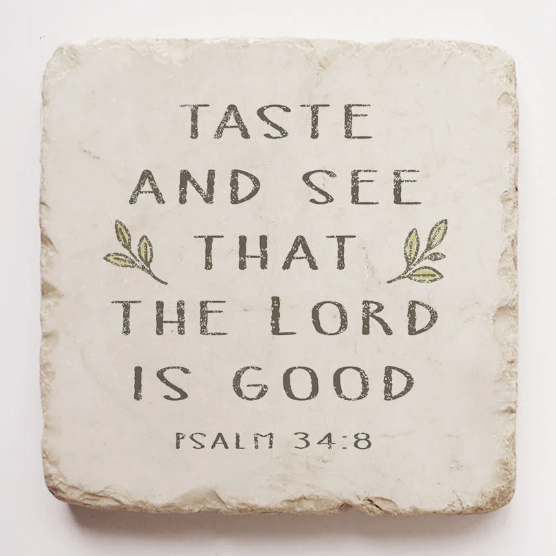 Psalm 34:8 Scripture Stone, Twelve Stone Art